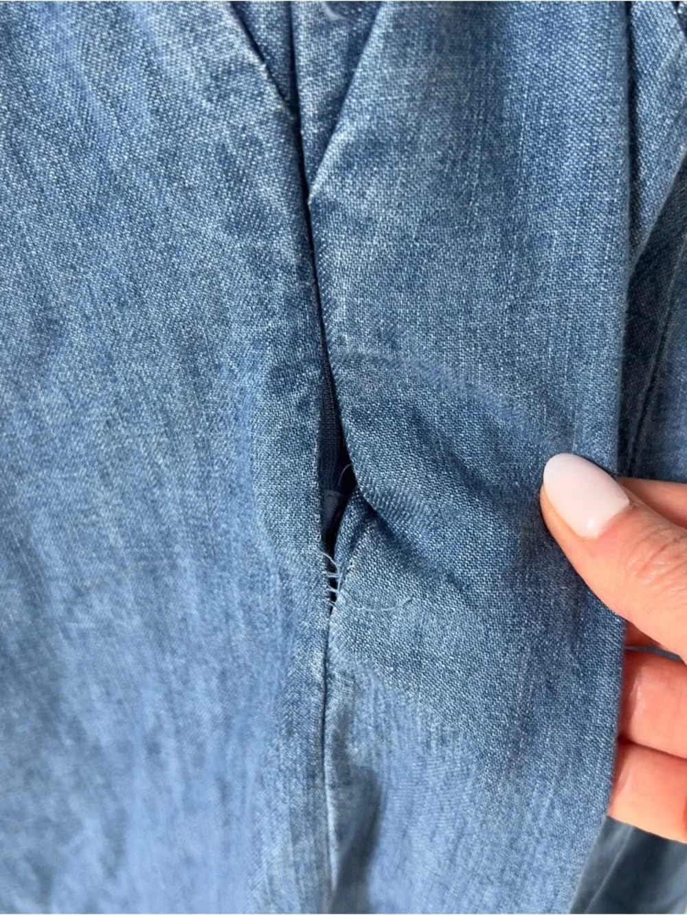 Free People Another Season Denim Midi Dress - Boardwalk Blue - Womens Small - Picture 9 of 9